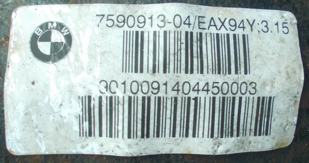Diferencial trasero 3,15 Ratio GARANTÍA para BMW Serie X5 E70 LCI E70N con número de pieza 7590913 BMW Serie X5 E70 LCI E70N Diferencial trasero 3,15 Ratio GARANTÍA - SKU 7590914 - Número de pieza 7590913