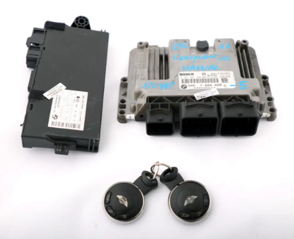 120HP ECU Kit DME + CAS 3 + 2 Keys Manual to BMW Mini Cooper R56 N12 1.6 with Part number 7600020 BMW Mini Cooper R56 N12 1.6 120HP ECU Kit DME + CAS 3 + 2 Keys Manual - SKU 7600020-5 - Part number 7600020
