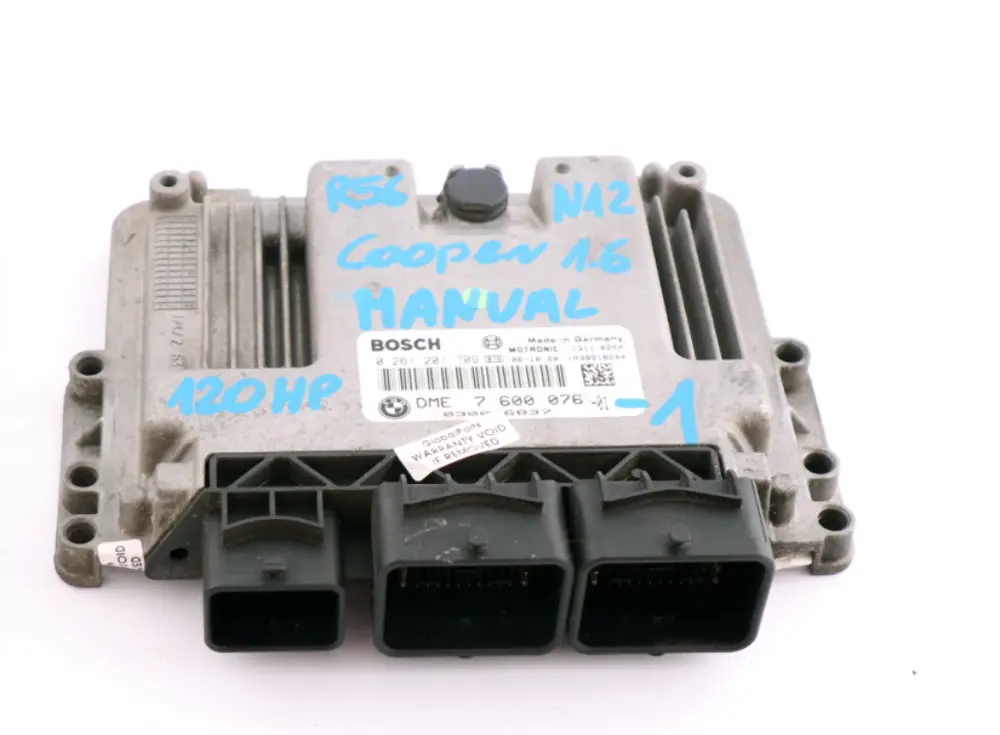 DME Engine Control Unit ECU Manual Mini Cooper R55 R56 Petrol N12 - SKU 7600076-1 - Part number 7600076