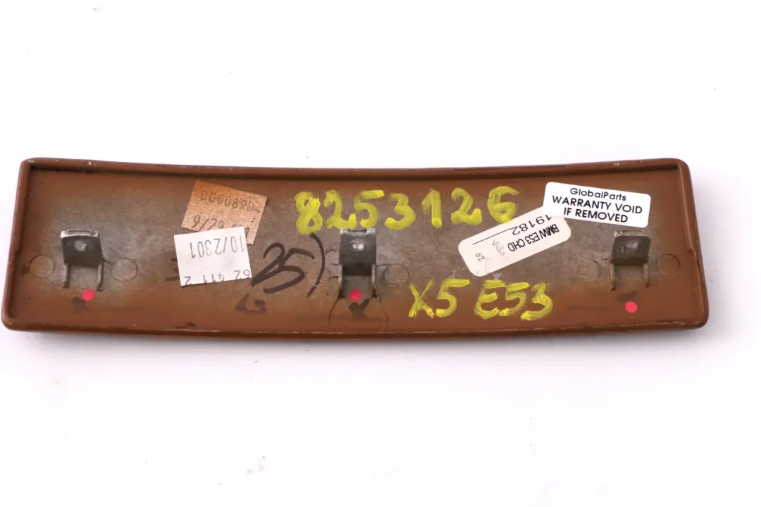 BMW X5 Series E53 Wooden Cover Can Holder Rear Trim Strip Light Poplar - SKU 8253126 - Part number 8253126