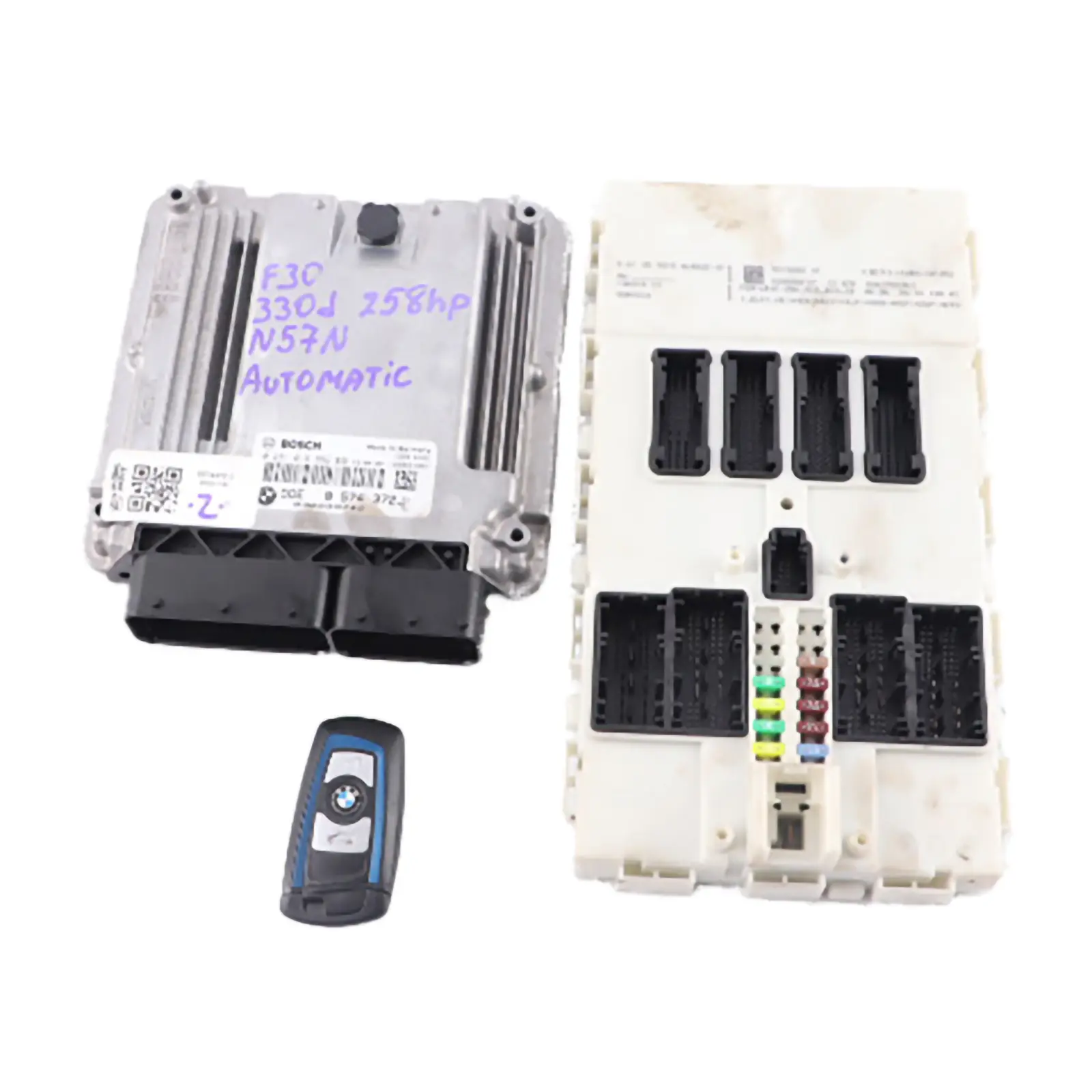 BMW F30 330d F32 430d N57N 258HP Engine Unit ECU Kit DDE 8574372 Key FEM