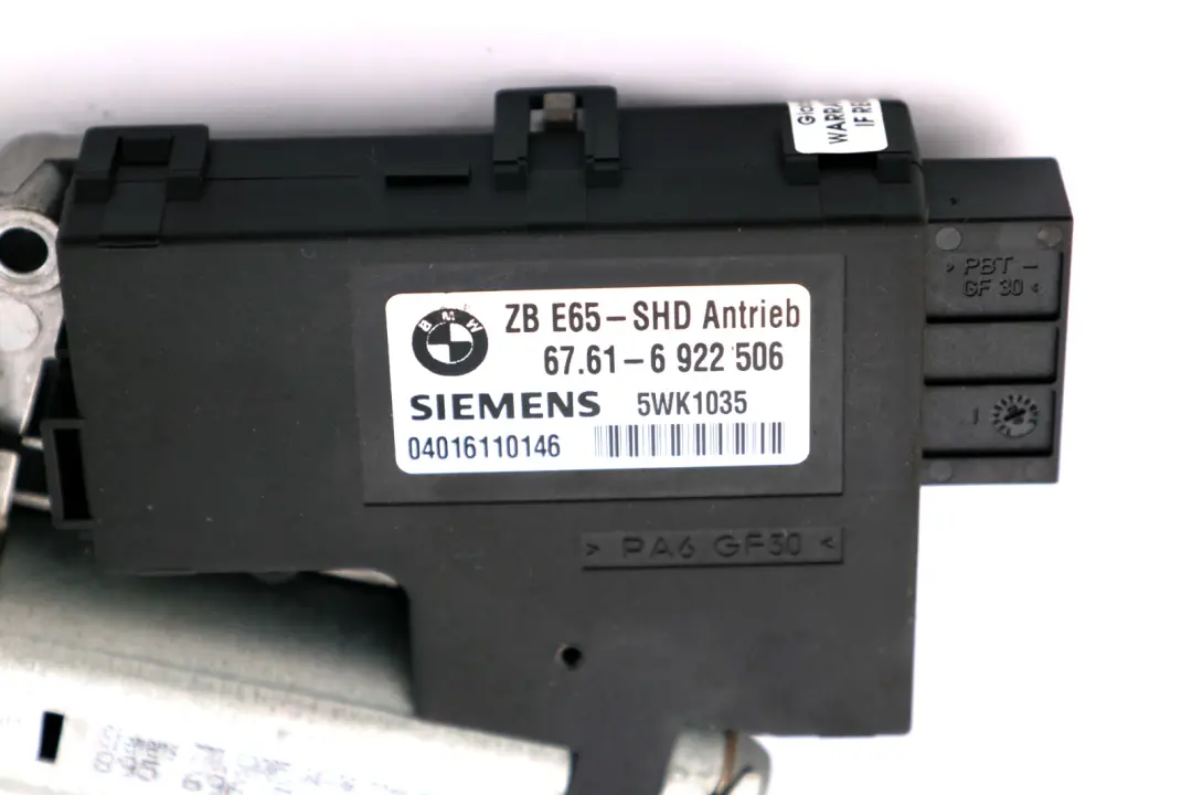 Sunroof Sliding Roof Drive Unit Motor Actuator to BMW 5 7 Series E60 E65 with Part number 9137056 BMW 5 7 Series E60 E65 Sunroof Sliding Roof Drive Unit Motor Actuator - SKU 9137056 - Part number 9137056