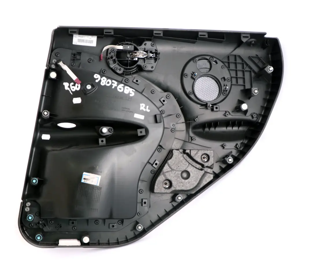 BMW MINI Countryman R60 Rear Left N/S Door Card Trim Panel Black Dark Tobacco - SKU 9807685 - Part number 9807685