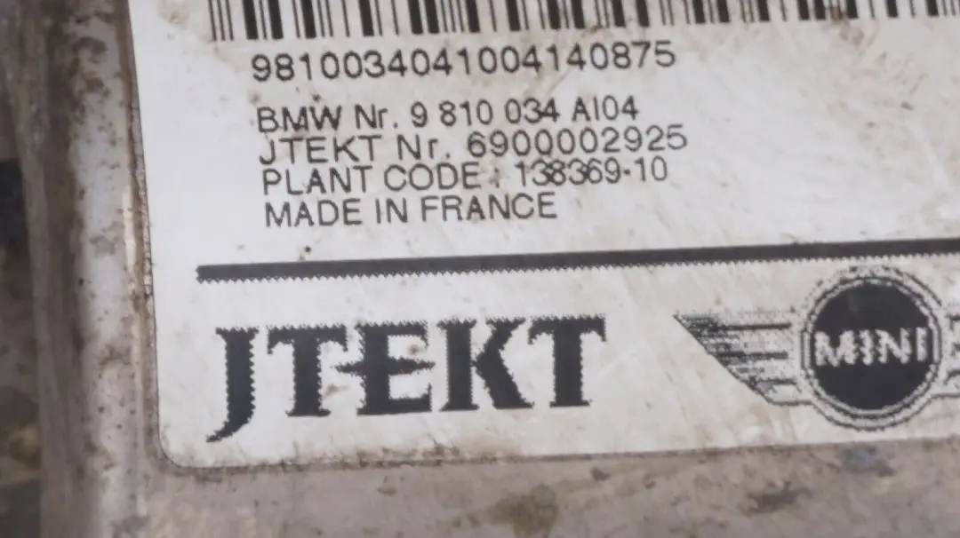 EPS Einheit Servolenkung Zahnstange Elektrischer Antrieb Motor für Mini Cooper R60 mit Teilenummer 9808836 Mini Cooper R60 EPS Einheit Servolenkung Zahnstange Elektrischer Antrieb Motor - SKU 9810036 - Teilenummer 9808836