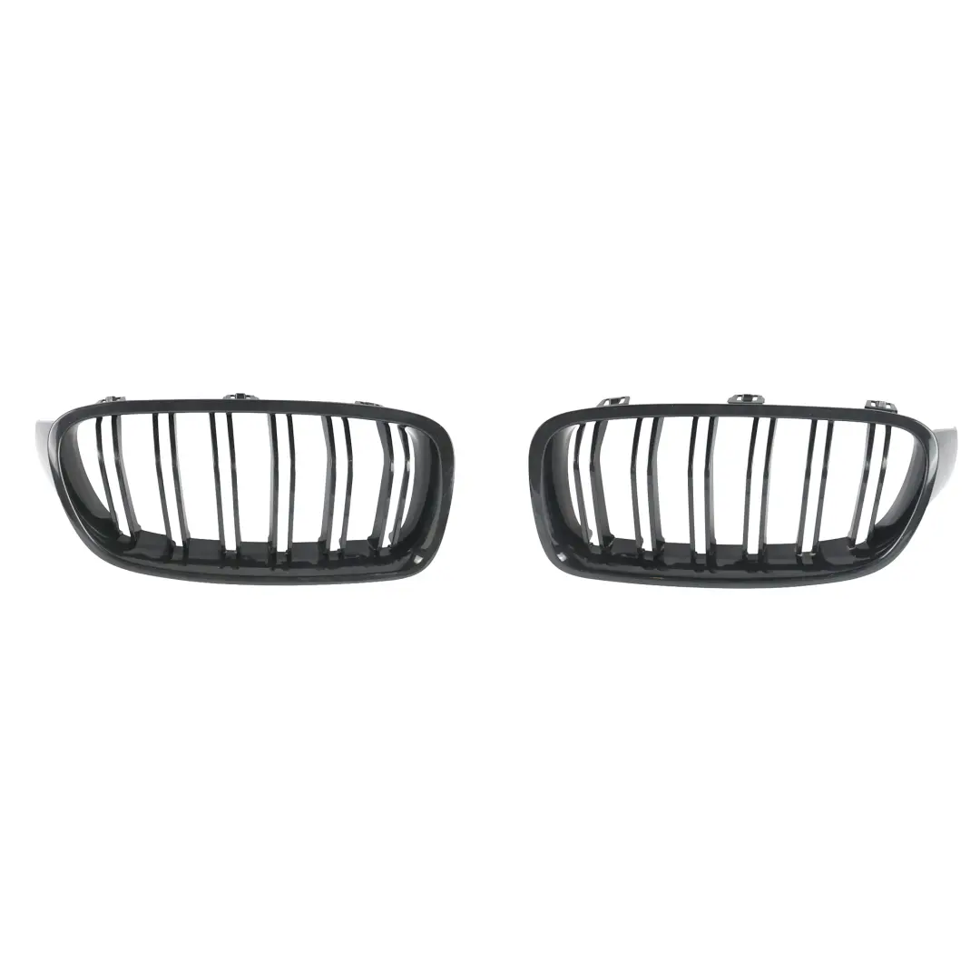 BMW F30 Front Frame Grid Grille Kidney Radiator Inlet Cover Trim Panel Set Black - SKU BMW-F30-KIDNEY-SET - Part number BMW-F30-KIDNEY-SET