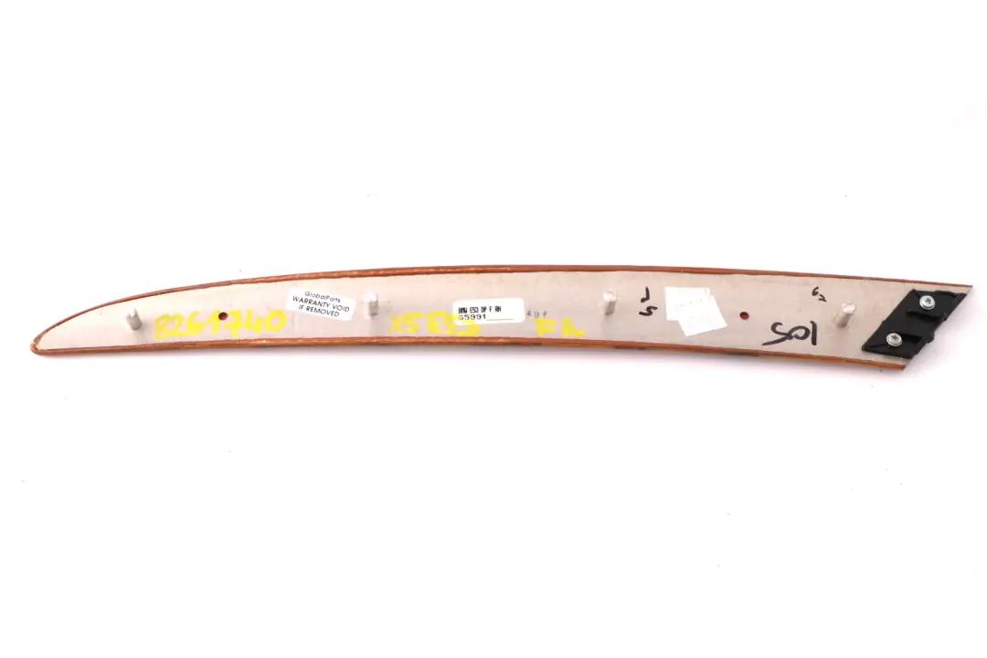 BMW X5 Series E53 Wooden Strip Door Front Right O/S Trim Light Poplar - SKU 8261740 - Part number 8261740